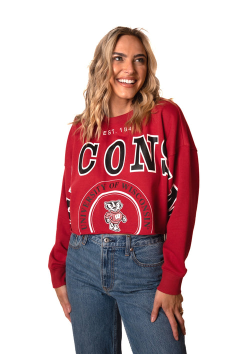 Wisconsin Phipps Split Cropped Longsleeve